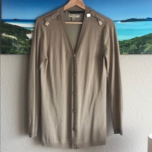 Burberry 100% super fine merino wool cardigan L